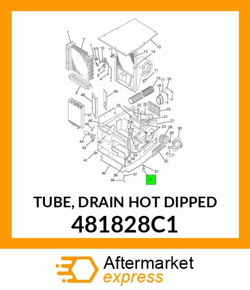 TUBE, DRAIN HOT DIPPED 481828C1