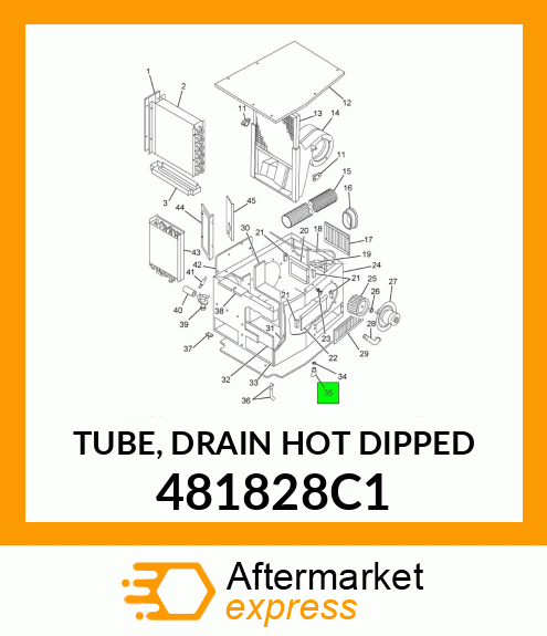 TUBE, DRAIN HOT DIPPED 481828C1