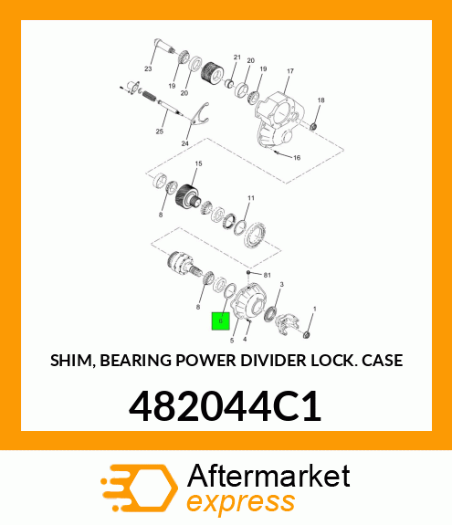 SHIM, BEARING POWER DIVIDER LOCK CASE 482044C1