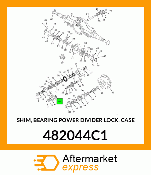 SHIM, BEARING POWER DIVIDER LOCK CASE 482044C1