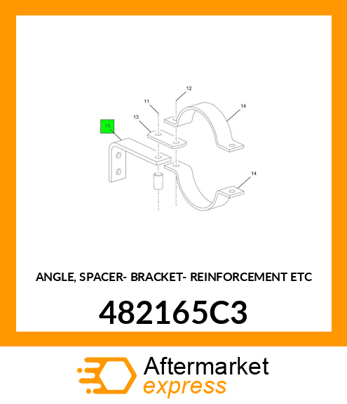 ANGLE, SPACER- BRACKET- REINFORCEMENT ETC 482165C3