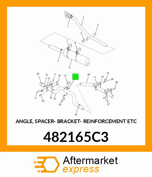 ANGLE, SPACER- BRACKET- REINFORCEMENT ETC 482165C3