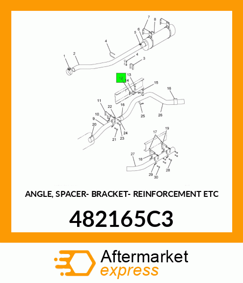 ANGLE, SPACER- BRACKET- REINFORCEMENT ETC 482165C3