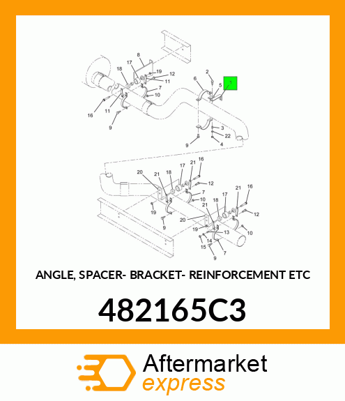 ANGLE, SPACER- BRACKET- REINFORCEMENT ETC 482165C3