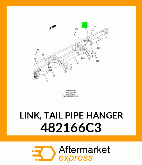 LINK, TAIL PIPE HANGER 482166C3