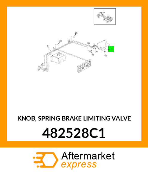 KNOB, SPRING BRAKE LIMITING VALVE 482528C1