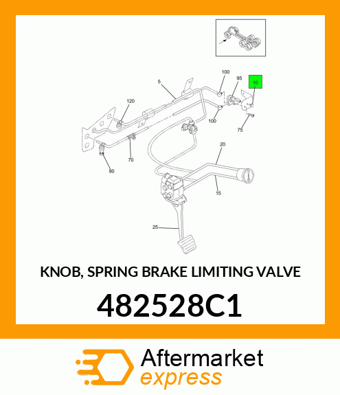 KNOB, SPRING BRAKE LIMITING VALVE 482528C1