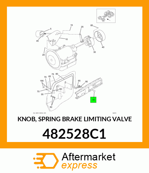 KNOB, SPRING BRAKE LIMITING VALVE 482528C1