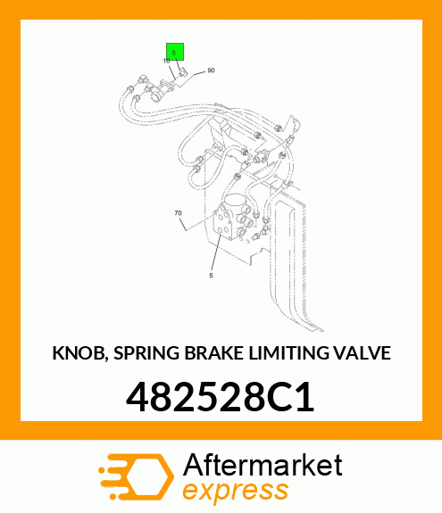 KNOB, SPRING BRAKE LIMITING VALVE 482528C1