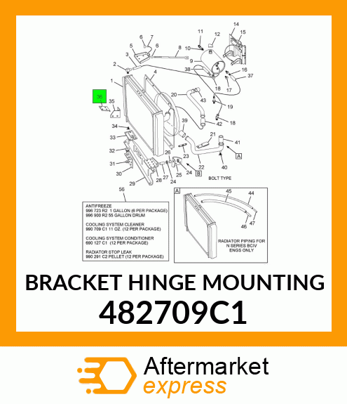 BRACKET HINGE MOUNTING 482709C1