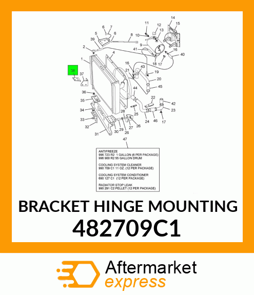 BRACKET HINGE MOUNTING 482709C1