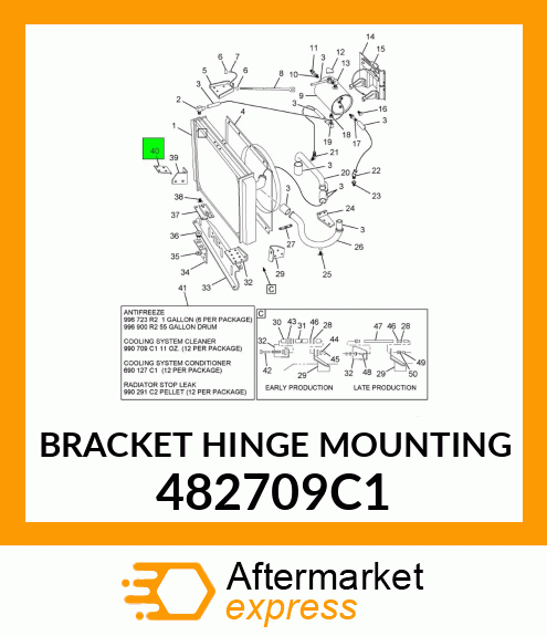 BRACKET HINGE MOUNTING 482709C1