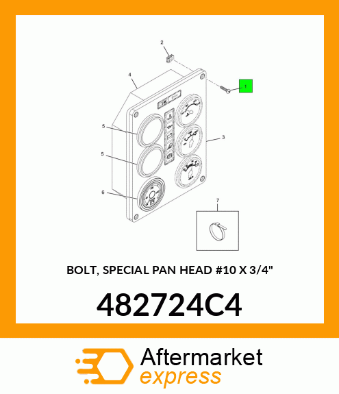 BOLT, SPECIAL PAN HEAD #10 X 3/4" 482724C4