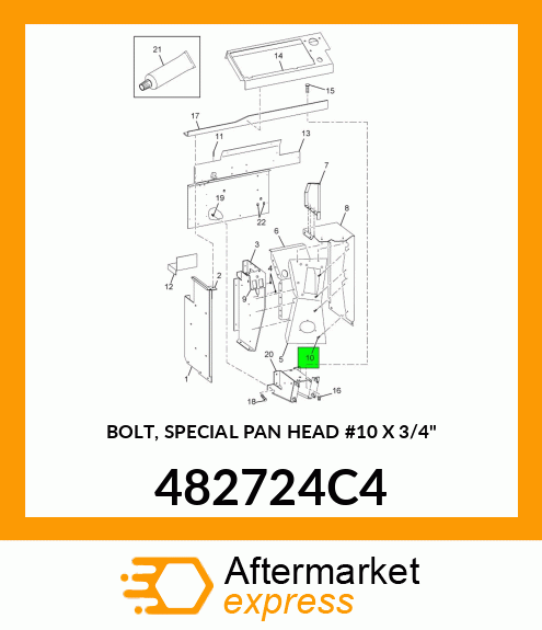 BOLT, SPECIAL PAN HEAD #10 X 3/4" 482724C4