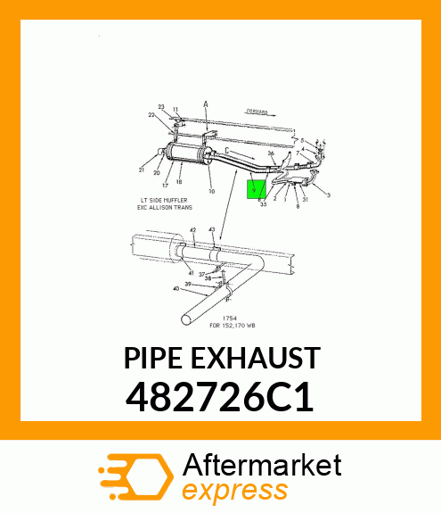 PIPE EXHAUST 482726C1