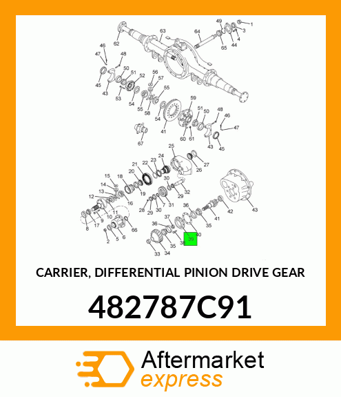 CARRIER, DIFFERENTIAL PINION DRIVE GEAR 482787C91