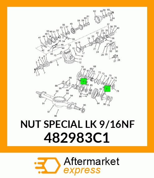 NUT SPECIAL LK 9/16NF 482983C1