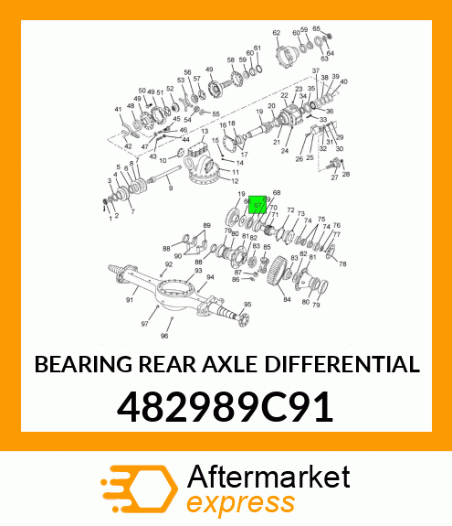 BEARING REAR AXLE DIFFERENTIAL 482989C91