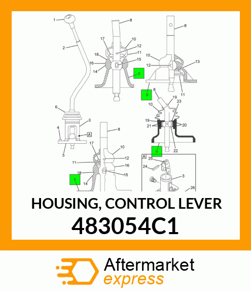 HOUSING, CONTROL LEVER 483054C1