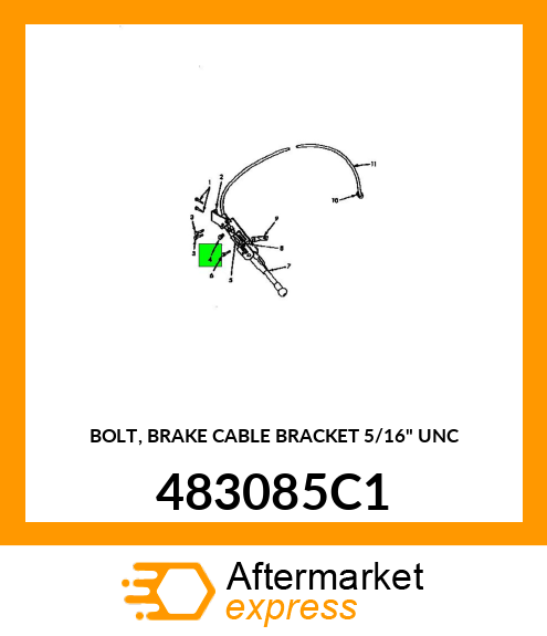BOLT, BRAKE CABLE BRACKET 5/16" UNC 483085C1