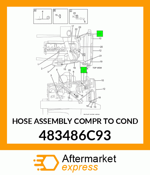 HOSE ASSEMBLY COMPR TO COND 483486C93