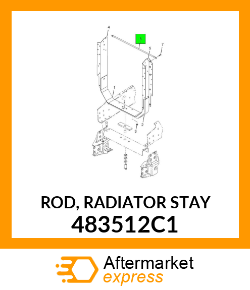 ROD, RADIATOR STAY 483512C1