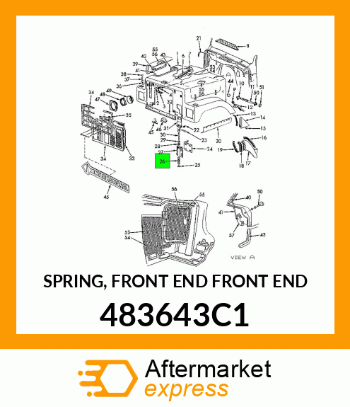 SPRING, FRONT END FRONT END 483643C1