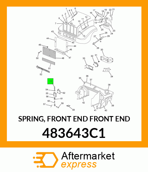 SPRING, FRONT END FRONT END 483643C1