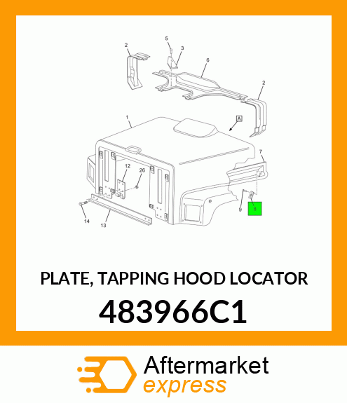 PLATE, TAPPING HOOD LOCATOR 483966C1