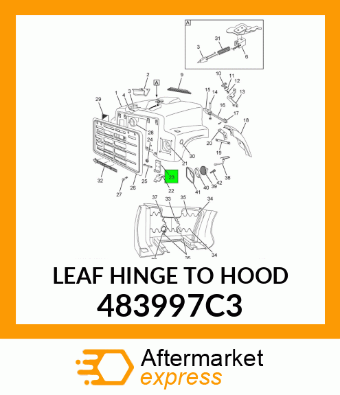 LEAF HINGE TO HOOD 483997C3