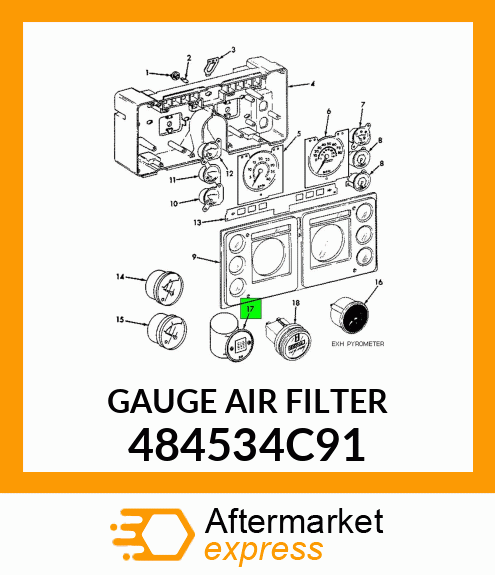 GAUGE AIR FILTER 484534C91