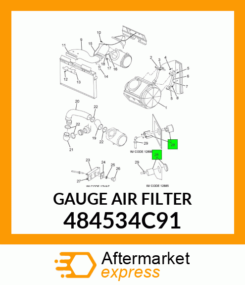 GAUGE AIR FILTER 484534C91