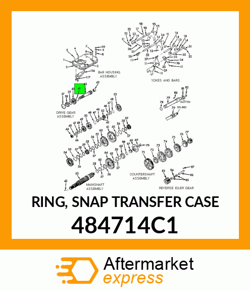 RING, SNAP TRANSFER CASE 484714C1
