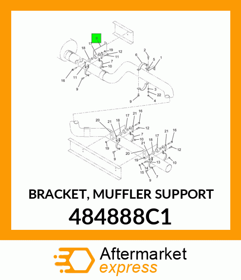 BRACKET, MUFFLER SUPPORT 484888C1