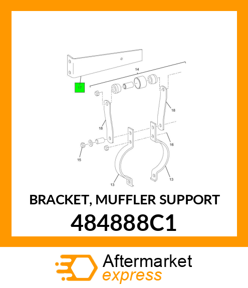 BRACKET, MUFFLER SUPPORT 484888C1