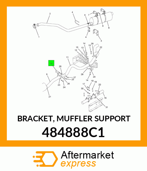 BRACKET, MUFFLER SUPPORT 484888C1