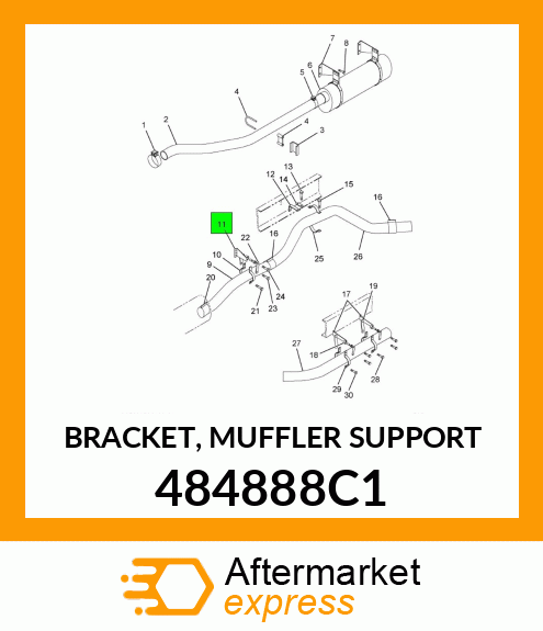 BRACKET, MUFFLER SUPPORT 484888C1