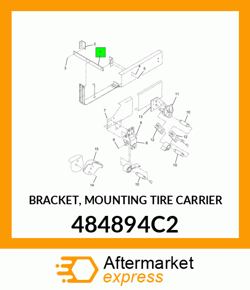 BRACKET, MOUNTING TIRE CARRIER 484894C2