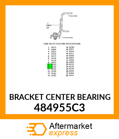 BRACKET CENTER BEARING 484955C3