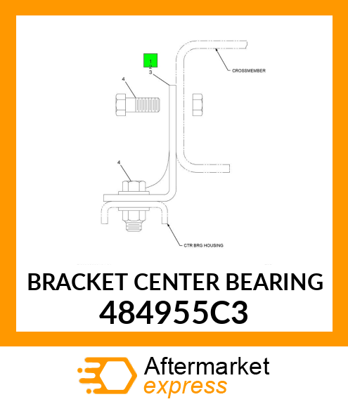 BRACKET CENTER BEARING 484955C3