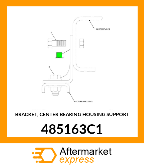BRACKET, CENTER BEARING HOUSING SUPPORT 485163C1