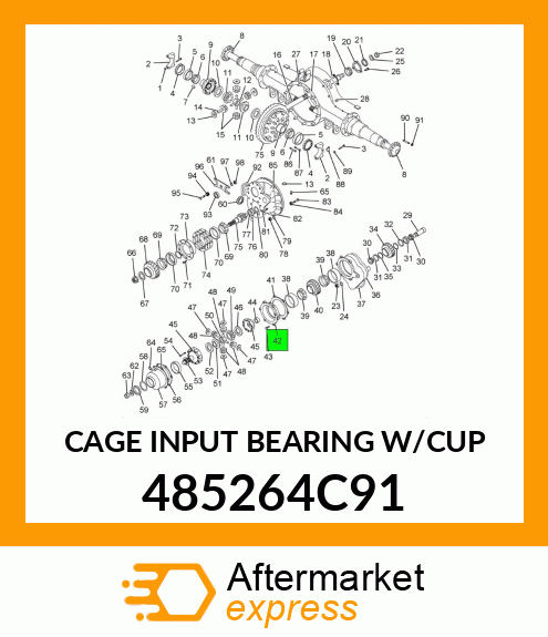 CAGE INPUT BEARING W/CUP 485264C91