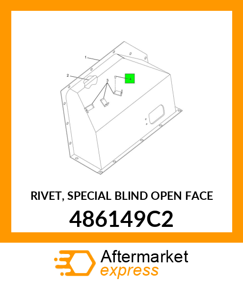 RIVET, SPECIAL BLIND OPEN FACE 486149C2