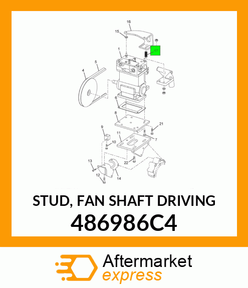 STUD, FAN SHAFT DRIVING 486986C4