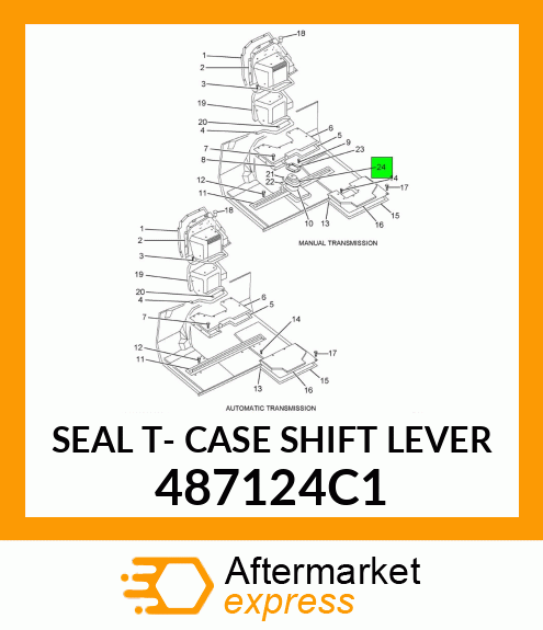 SEAL T- CASE SHIFT LEVER 487124C1