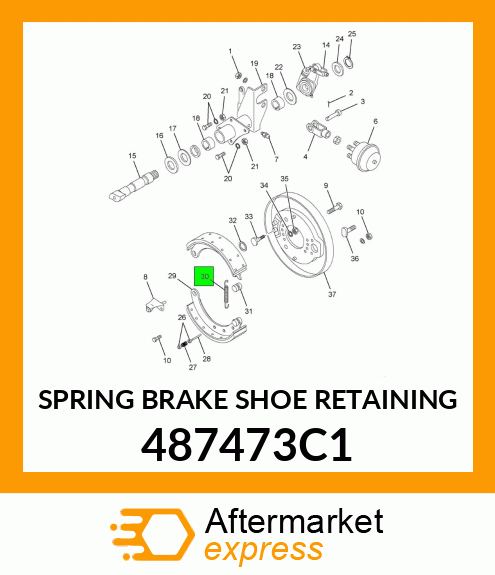 SPRING BRAKE SHOE RETAINING 487473C1