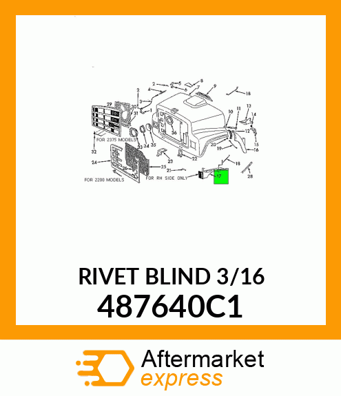 RIVET BLIND 3/16 487640C1