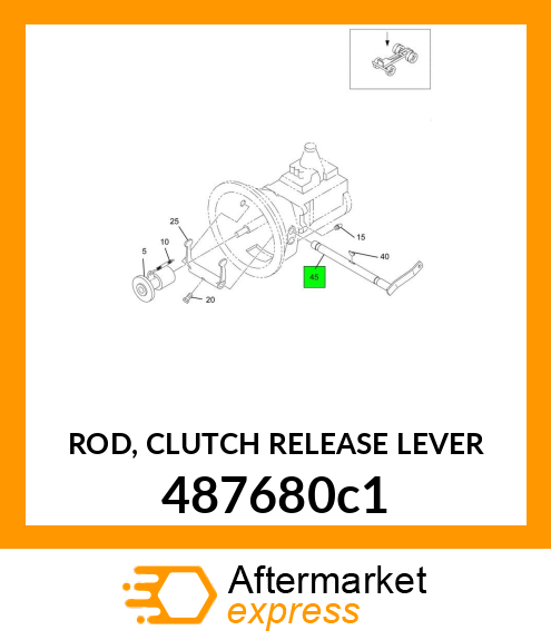 ROD, CLUTCH RELEASE LEVER 487680c1
