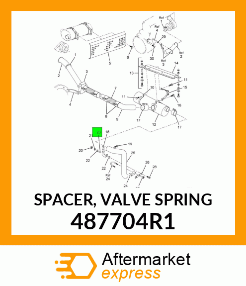 SPACER, VALVE SPRING 487704R1