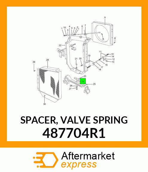 SPACER, VALVE SPRING 487704R1